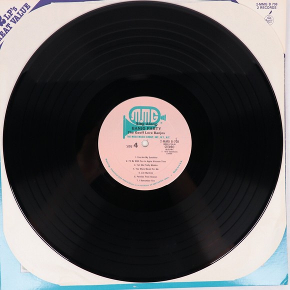 The Geoff Love Banjos  Sing-Along Banjo Party 1975 12" Vinyl LP Record MMGB-708 - Picture 11 of 12